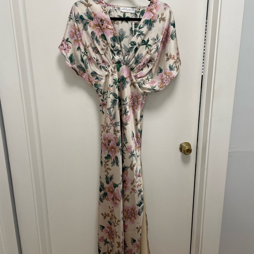 Floral Satin Dress
